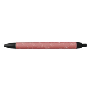 Caneta Preta Diagrama físico cor-de-rosa