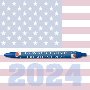 Caneta Preta Donald Trump Presidente 2024