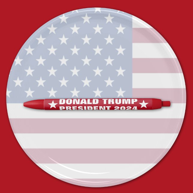Caneta Preta Donald Trump Presidente 2024 (Trump 24 Pen)