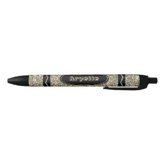 Caneta Preta Dourada Anterior Crayon Personalizado Nome Push Ca