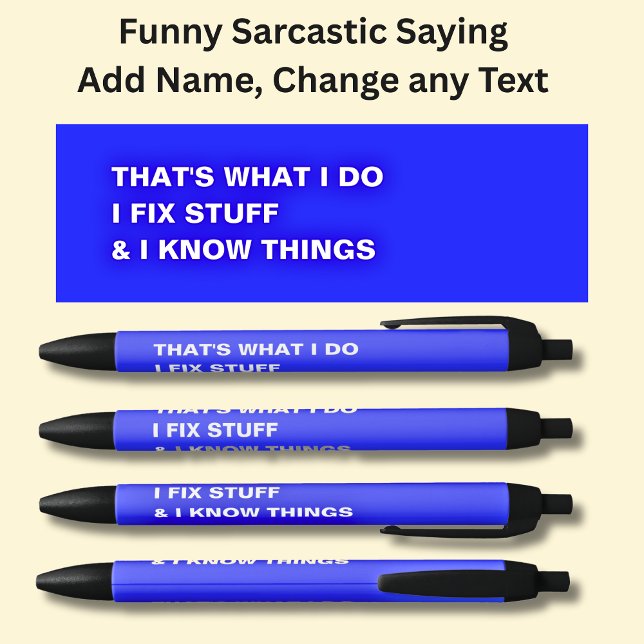 Caneta Preta É o que faço para consertar coisas e sei coisas (Criador carregado)