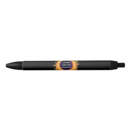 Caneta Preta Eclipse Total de Água-forte Total Solar 2026 Nome