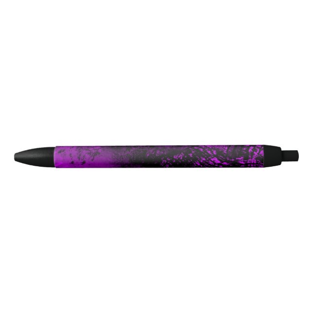 Caneta Preta Efeito Splatter de Tinta Puro e Preto (Frente)