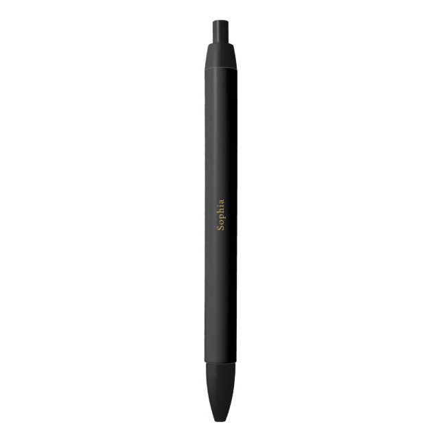 Caneta Preta Elegante com Nome Personalizado para  (Frente Vertical)