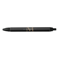 Elegante Dourado Monograma - Nome do Script Na mod