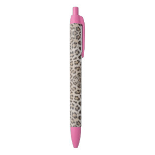 Caneta Preta Elegante estampa de animal de pele de leopardo chi