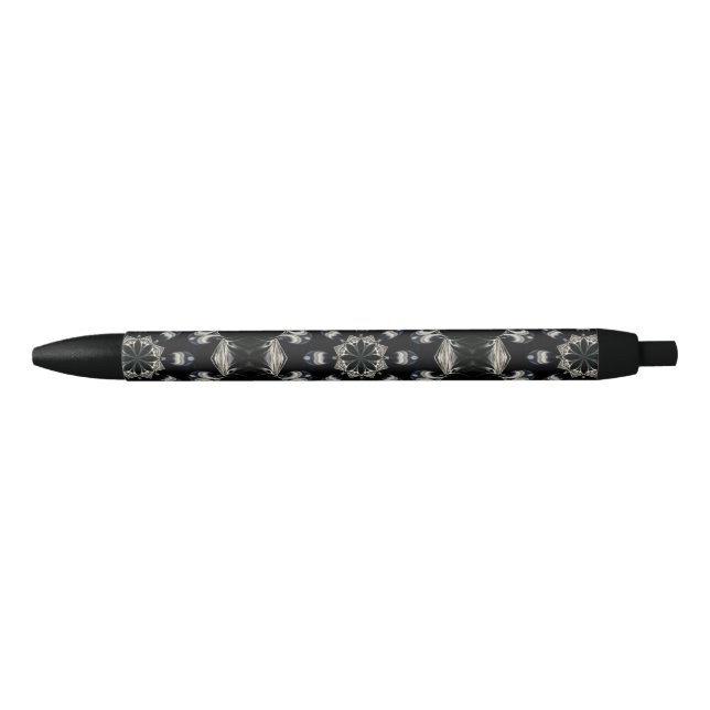 Caneta Preta Elegante Mandala (Frente)