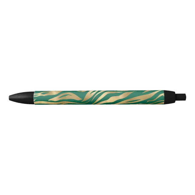 Caneta Preta Emerald e Dourado Safari Series Design 2 (Frente)