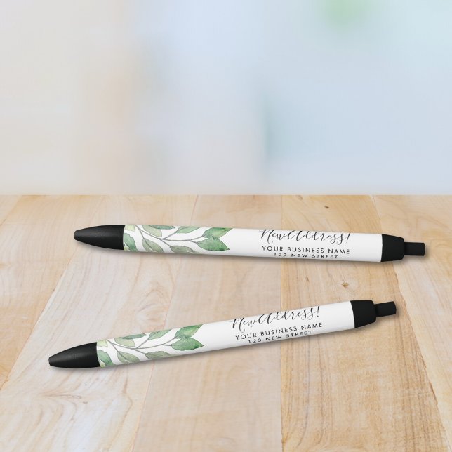 Caneta Preta Endereço novo da empresa (Criador carregado)