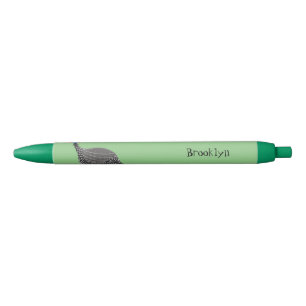 Caneta Preta Engraçado desenho animado de aves Guineafowl