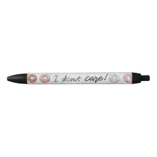 Caneta Preta Engraçado Rosquinha