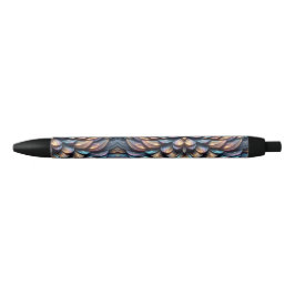 Caneta Preta Escamas Deslumbrantes