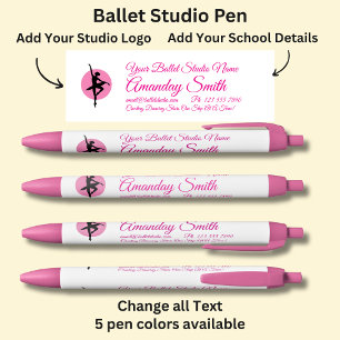 Caneta Preta Escola de Ballet Studio - Adicione seus próprios d
