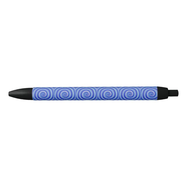 Caneta Preta Espiral rico Azul (Frente)