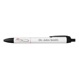 Caneta Preta Estetoscópio com Coração   Cuidados Médicos & Saúd