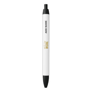 CANETA PRETA ESTILO MODERNO PERSONALIZÁVEL BRANCO VERIFICADO MA