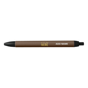 CANETA PRETA ESTILO MODERNO PERSONALIZÁVEL MARROM VERIFICADO MA