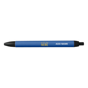 CANETA PRETA ESTILOSO MODERNO AZUL COBALTO PERSONALIZADO VERIFI