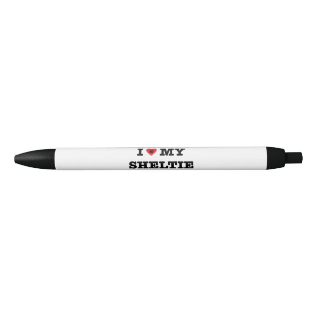 Caneta Preta Eu Corto Minha Sheltie (Frente)