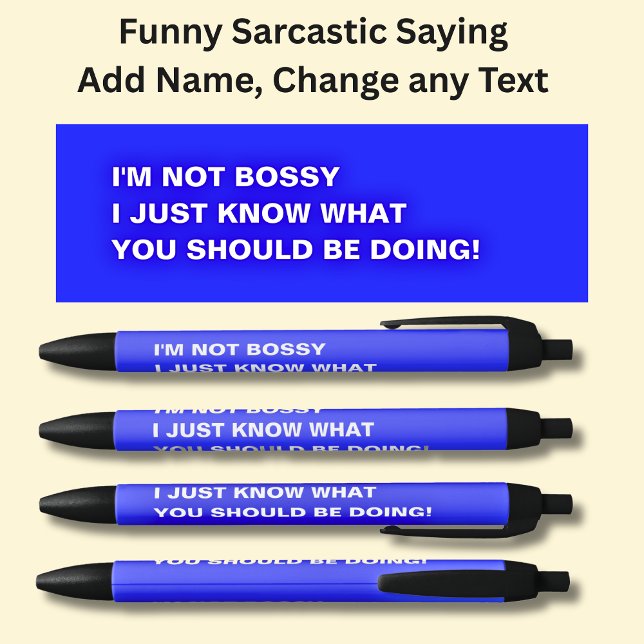 Caneta Preta Eu não sou chefe. Eu só sei o que você deveria est (Criador carregado)