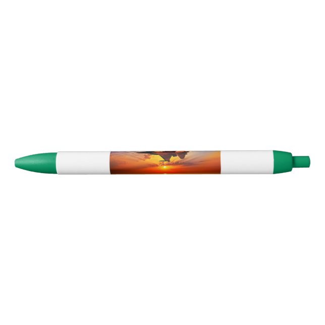 Caneta Preta Falcão F-16 de combate (Frente)