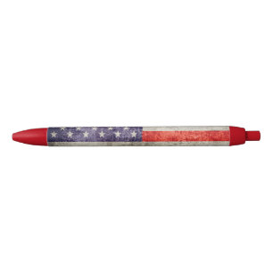 Caneta Preta Falln Antique Bandeira Americana