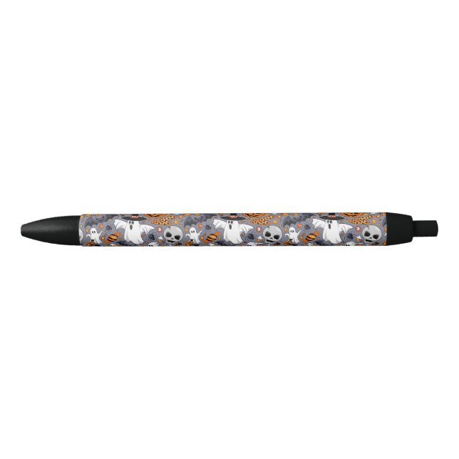 Caneta Preta Fantasmas Spooky e Monstros Cute Assustadores (Frente)