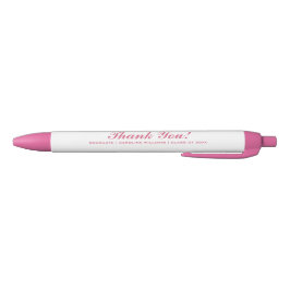 Caneta Preta Favor Personalizado de Festa de formatura Rosa