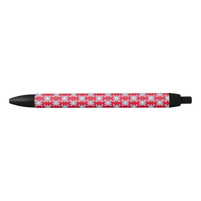 Caneta Preta Feliz Floco de Neve Emoticon Thunder_Cove (Frente)