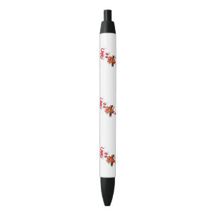 Caneta Preta Feliz Natal e Ano Novo Minimalista