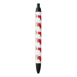 Caneta Preta Feliz Natal minimalista e Ano novo