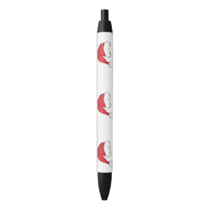 Caneta Preta Feliz Natal minimalista e Ano novo