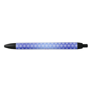 Caneta Preta Flor de Vida - Prenda sem soldadura - azul