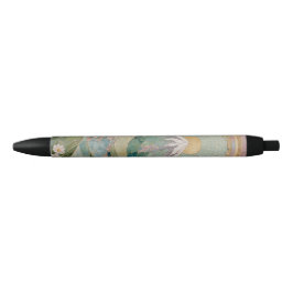 Caneta Preta Floração Etérea: Vulcão Mosaico Pastel na Primaver