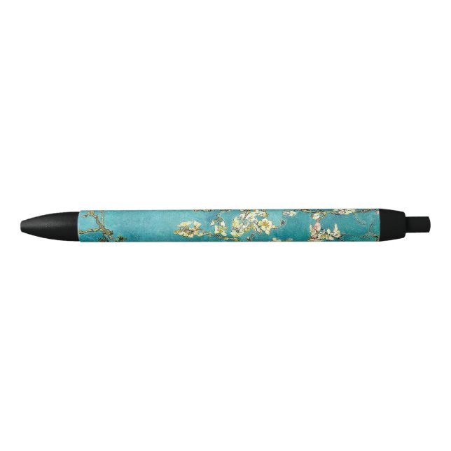 Caneta Preta Flores de Amendoeira de Van Gogh Impressionismo Cl (Frente)