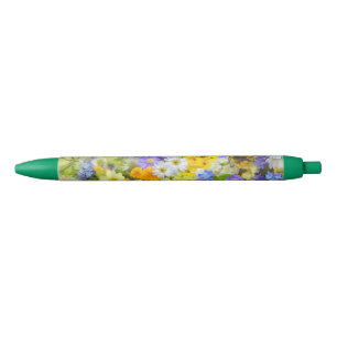 Caneta Preta Flores de Margarida, Prímula, Narciso