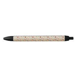Caneta Preta Flores Silvestres Secas Antigas Burgundy Rosa Amar