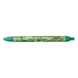 Caneta Preta Folhagem de Folhas Verdes Personalizadas