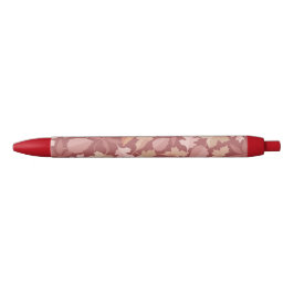Caneta Preta folhas padrão Marsala