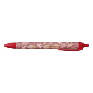 Caneta Preta folhas padrão Marsala