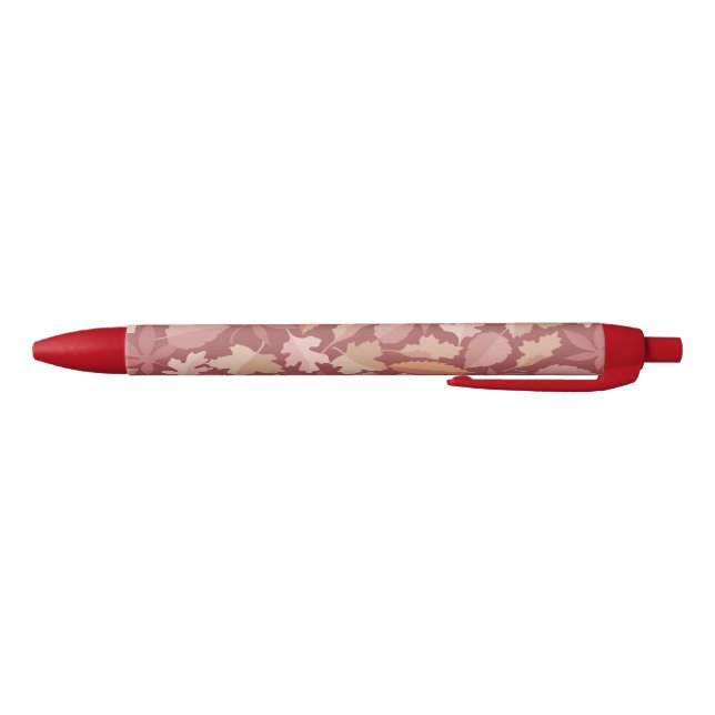 Caneta Preta folhas padrão Marsala (Parte Inferior)