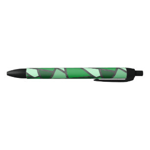 Caneta Preta Formas de vidro coloração verde