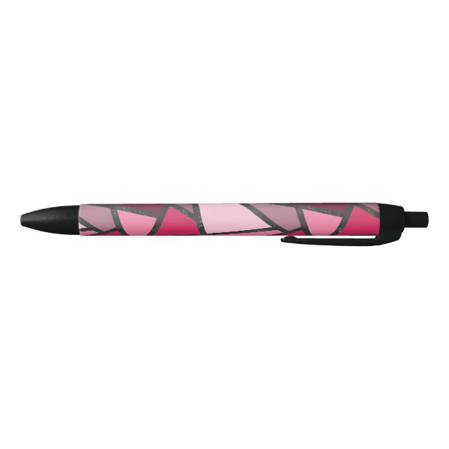 Caneta Preta Formas de vidro cor-de-rosa (Parte Inferior)