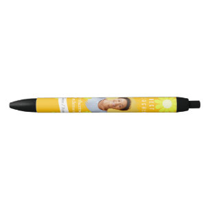 Caneta Preta Foto da Melhor Professora Daisy Amarelo Laranja