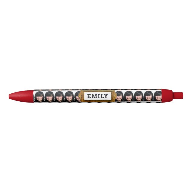 Caneta Preta foto personalizada (Frente)