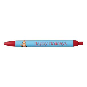 Caneta Preta Fox de Natal Bonita Personalizada