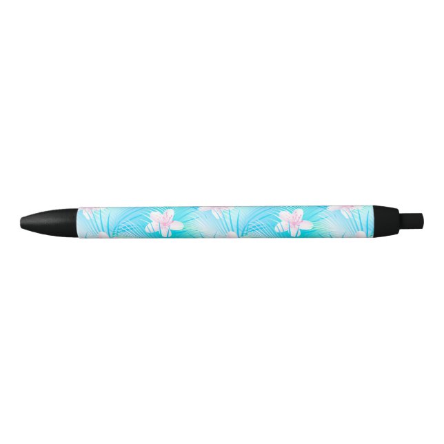 Caneta Preta Frangipano-rosa-tropical (Frente)