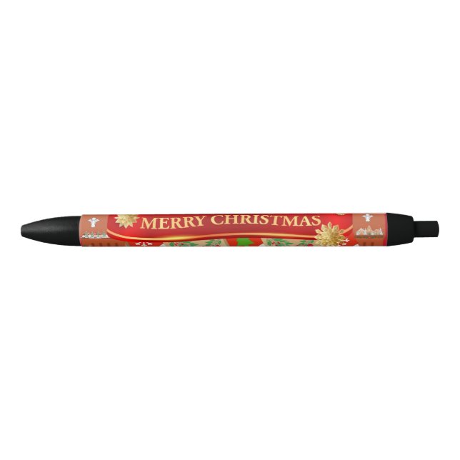 Caneta Preta Frohe Weihnachten  (Frente)