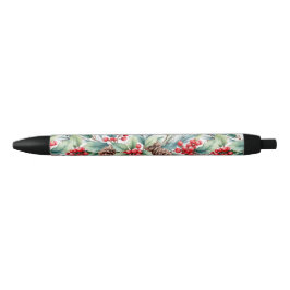Caneta Preta Fronteira Rústica em Aquarela