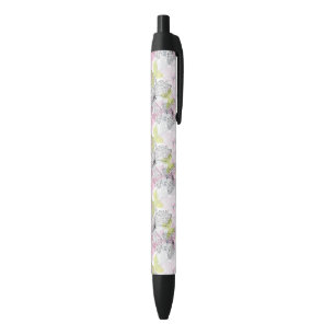 Caneta Preta Fundo com borboleta